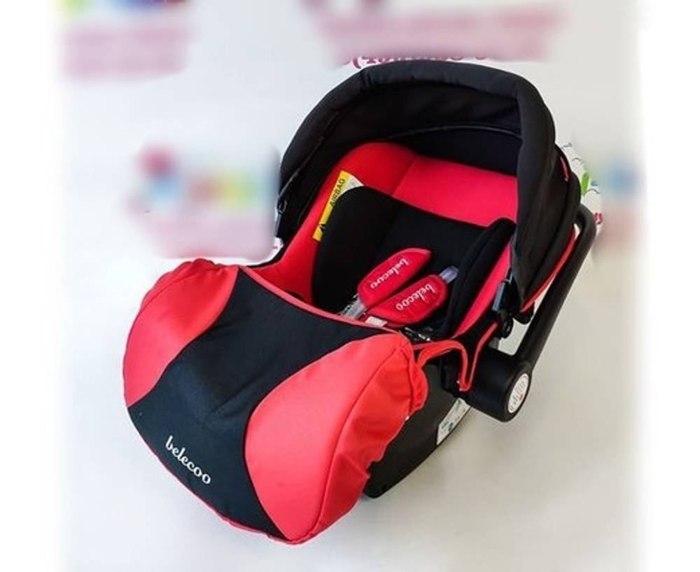 Коляска Belecoo X6 3в1 Красно-черный текстиль