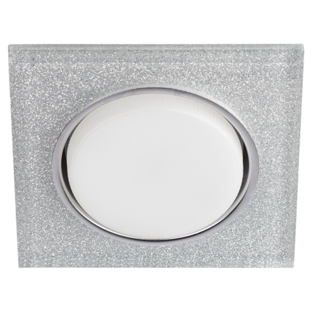 Встраиваемый светильник со светодиодной подсветкой ЭРА DK LD50 CH/SHSL GX53 хром серебро