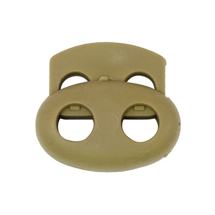 Фиксатор Овал мал. 2отв. d=4мм, 14*17мм, цв.бежевый