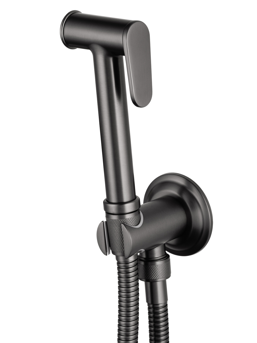 Смеситель с гигиеническим душем встраиваемый WONZON & WOGHAND STEAM, Темный графит (WW-88849008-BGM)