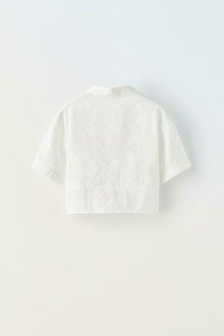 ZARA РУБАШКА ИЗ СТРУЯЩЕЙСЯ ТКАНИ С УЗЛОМ, БЕЛЫЙ