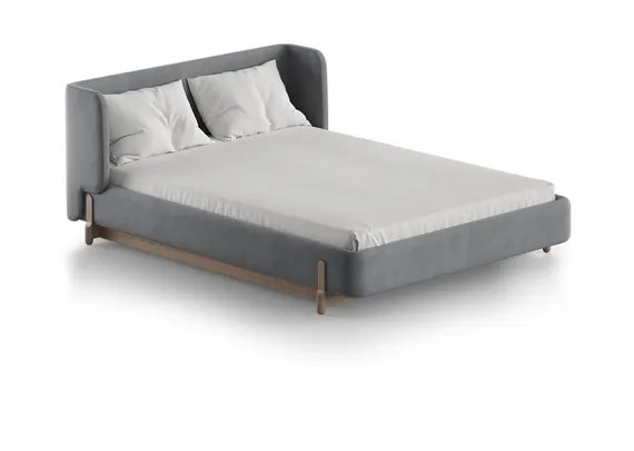 Кровать Basic спальное место 140*200 см (серый, антивандальная)