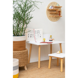 Полка настенная круглая 50см Bergenson Bjorn Shely светлое дерево