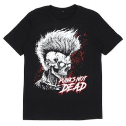 Футболка черная с коротким рукавом Punks Not dead