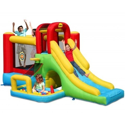 Надувной батут с горкой Приключение