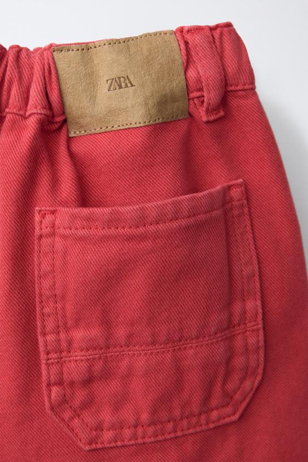 ZARA ШОРТЫ BAGGY, КРАСНЫЙ