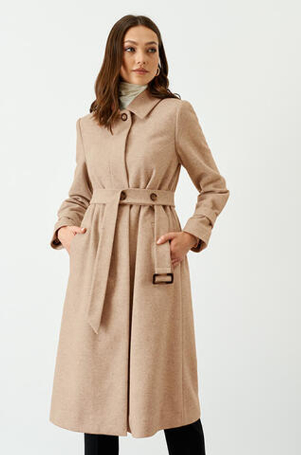 0092 Пальто женское (бежевый)