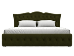 Кровать интерьерная Герда 180, Зеленый, Микровельвет, 108358