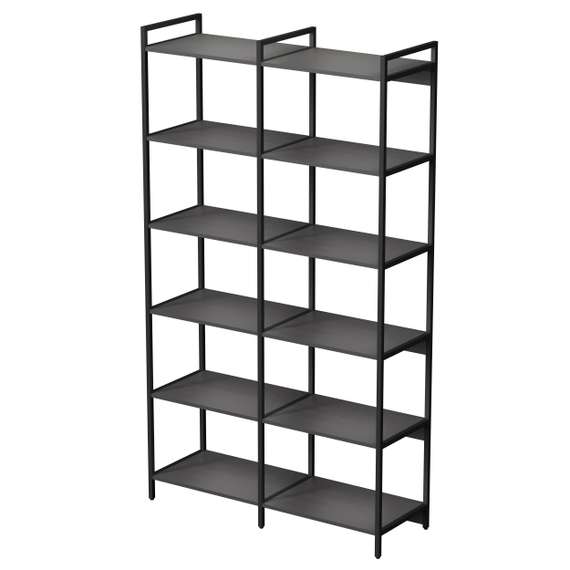 10СВД.6.600 Стеллаж высокий двойной 6 полок (1180*400*2080)