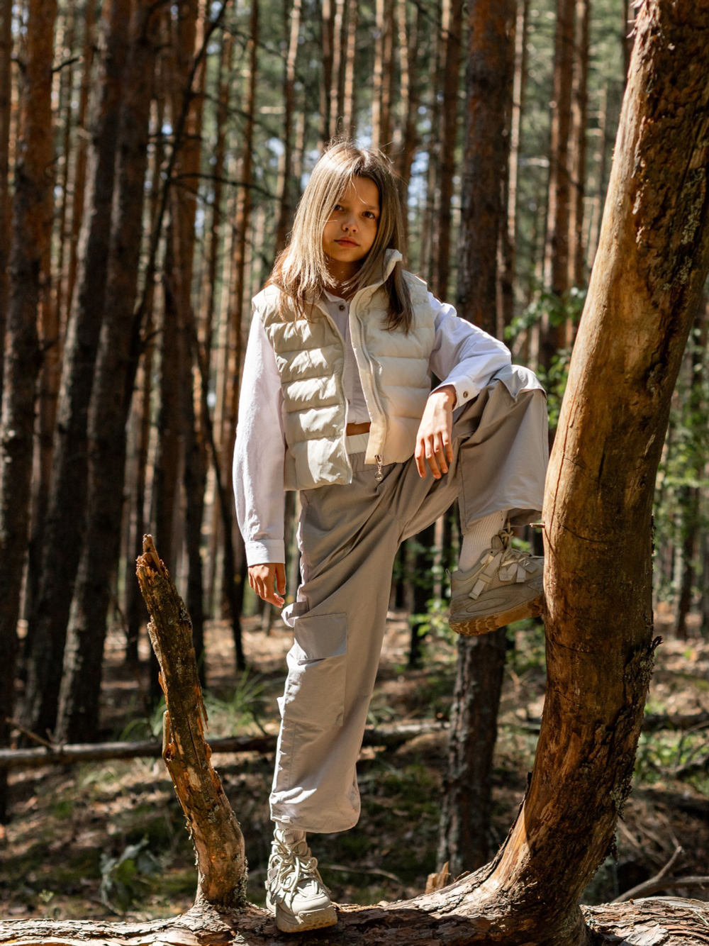 Жилет для девочек Кейт ваниль