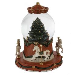 GAEM Фигурка декор в стекл шаре "Карусель" (движ, муз, подсвет, 3хААА, н/п), D 10 см, L14,5 W14,5 H18 см