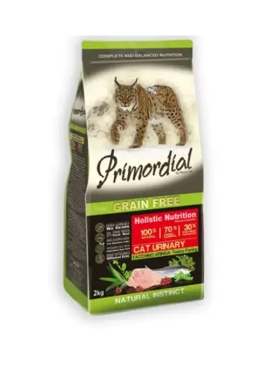 Корм Primordial Holistic Grain-Free Cat Urinary Turkey & Herring (Примордиал) для взрослых кошек профилактика МКБ 2 кг.