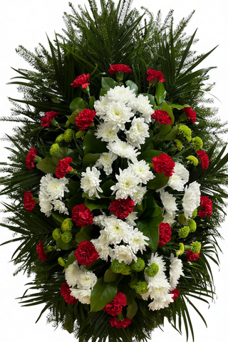 Траурный венок из живых цветов №25