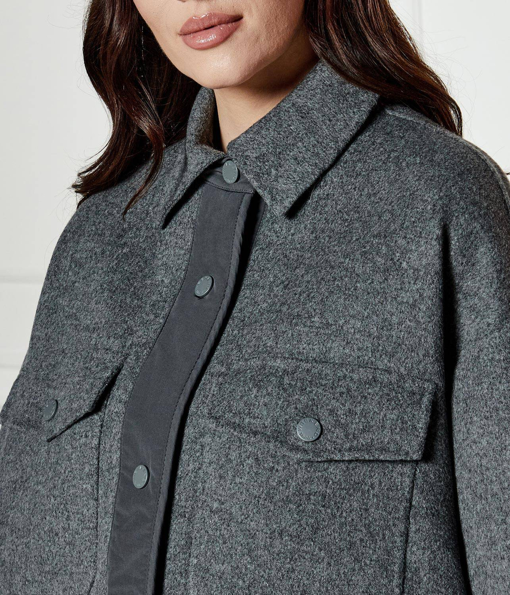 Хлопковая куртка OSSOLA wełnianą Weekend MaxMara - графитовый(154810116)