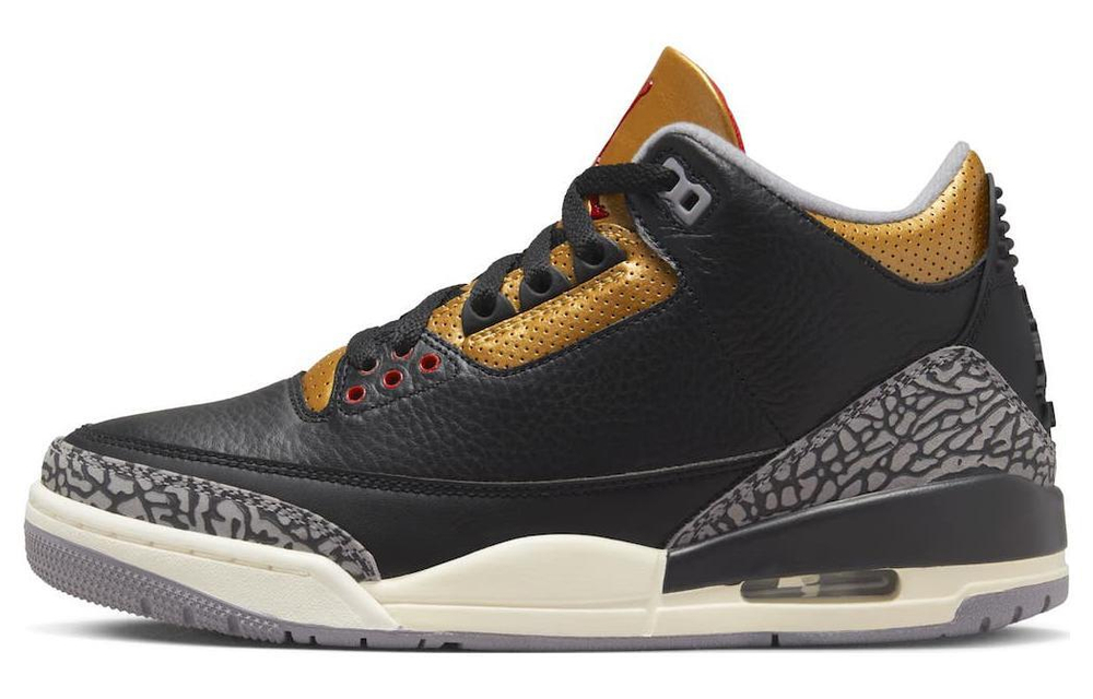 Кроссовки Jordan Air Jordan 3 Retro "Black Gold" (Женская размерная сетка)