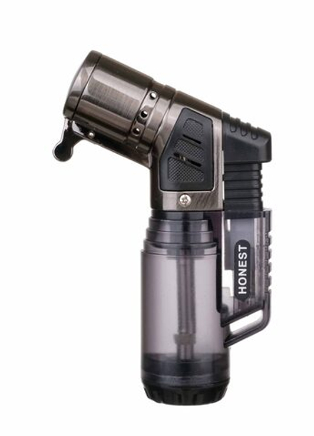 Зажигалка сигарная Honest, тройное пламя, черная 779-Black