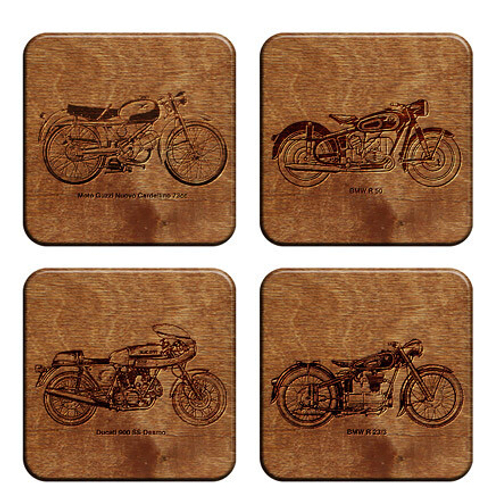 Набор подставок под кружки "Мотоциклы"