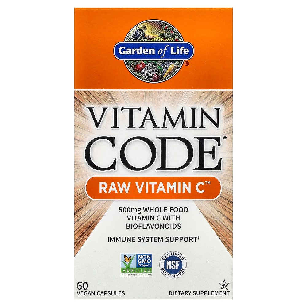 Garden of Life, Vitamin Code®, RAW Vitamin C™, 60 веганских капсул