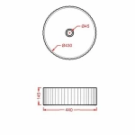 Раковина накладная Artceram Millerighe 44 OSL010 05 00 белая матовая