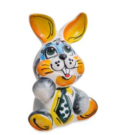 ГЛ- 066 Фигурка «Заяц-Боня» цв. (Гжельский фарфор)