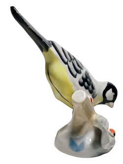 Статуэтка (миниатюра) "Синичка с божьей коровкой" Городница