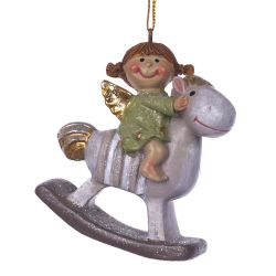 GAEM Фигурка декоративная подвесная "Ангел/Дед Мороз", L5,5 W2 H6 см, 4в.