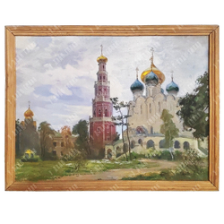 Мясников Г. А. (1919–1989) «Новодевичий монастырь». Холст, масло. Москва, 1988 г.