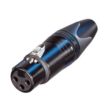 NEUTRIK NC3FXX-B - разъем XLR кабельный, 3 контакта, гнездо, позолоченные контакты, черный