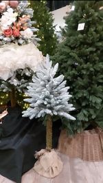 Заснеженная елка на ножке «Иветта» (Литая хвоя) 110 см / 1,1 м