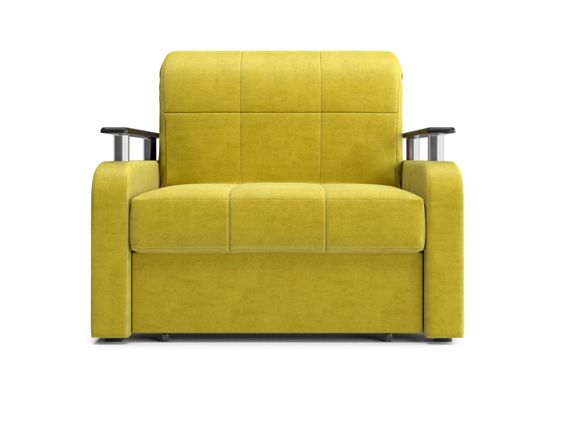 Кресло Денвер 0,8 - Velutto 28 оливковый/  коричневая накладка