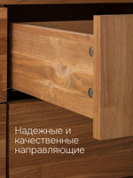 Комод 180х42х82, Тронд, 4 двери, с 2 ящиками для вещей и одежды, в гостиную, прихожую, спальню, дуб масло, Makosa
