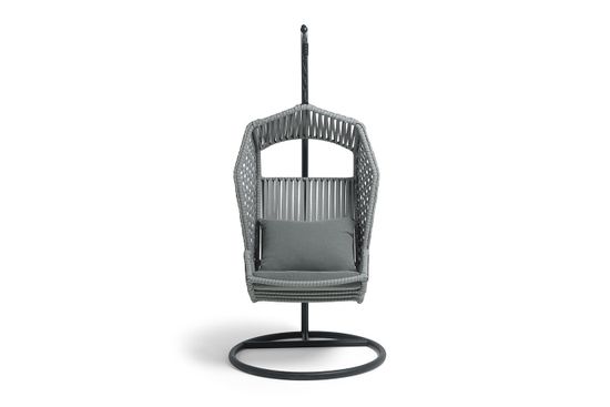 "Капри" подвесное кресло из искусственного ротанга, цвет серый