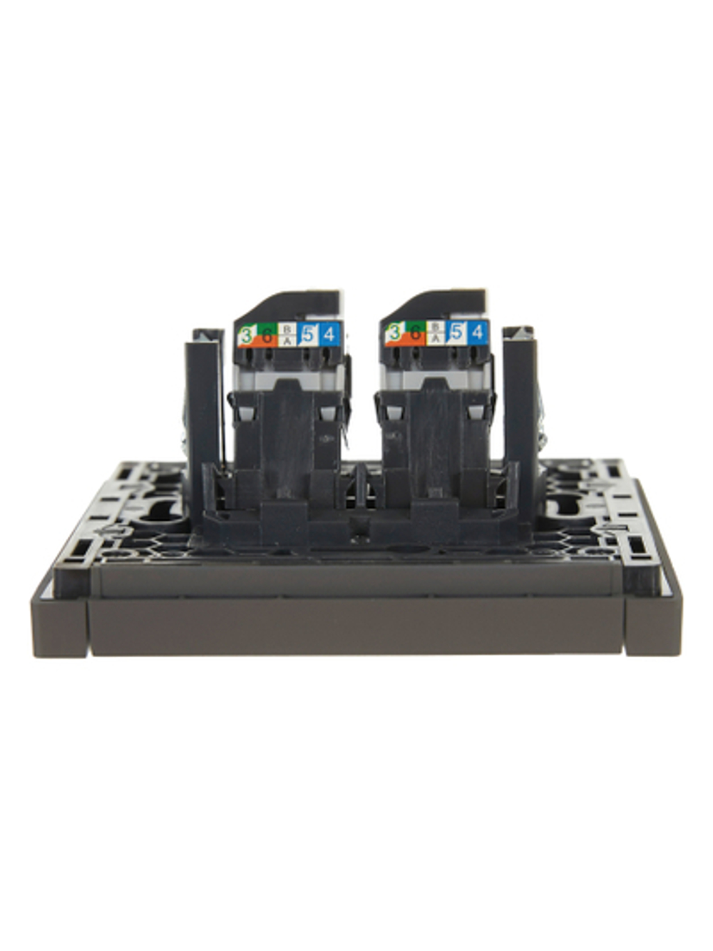FORTE&PIANO Розетка компьютерная двойная RJ45 кат.5E FP333 серый IEK