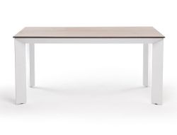 "Венето" обеденный стол из HPL 160х80см, цвет "дуб", каркас белый