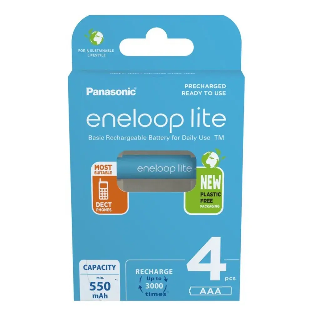 Аккумулятор Panasonic Eneloop Lite BK-4LCCE/4BE 550 mAh 4шт AAA