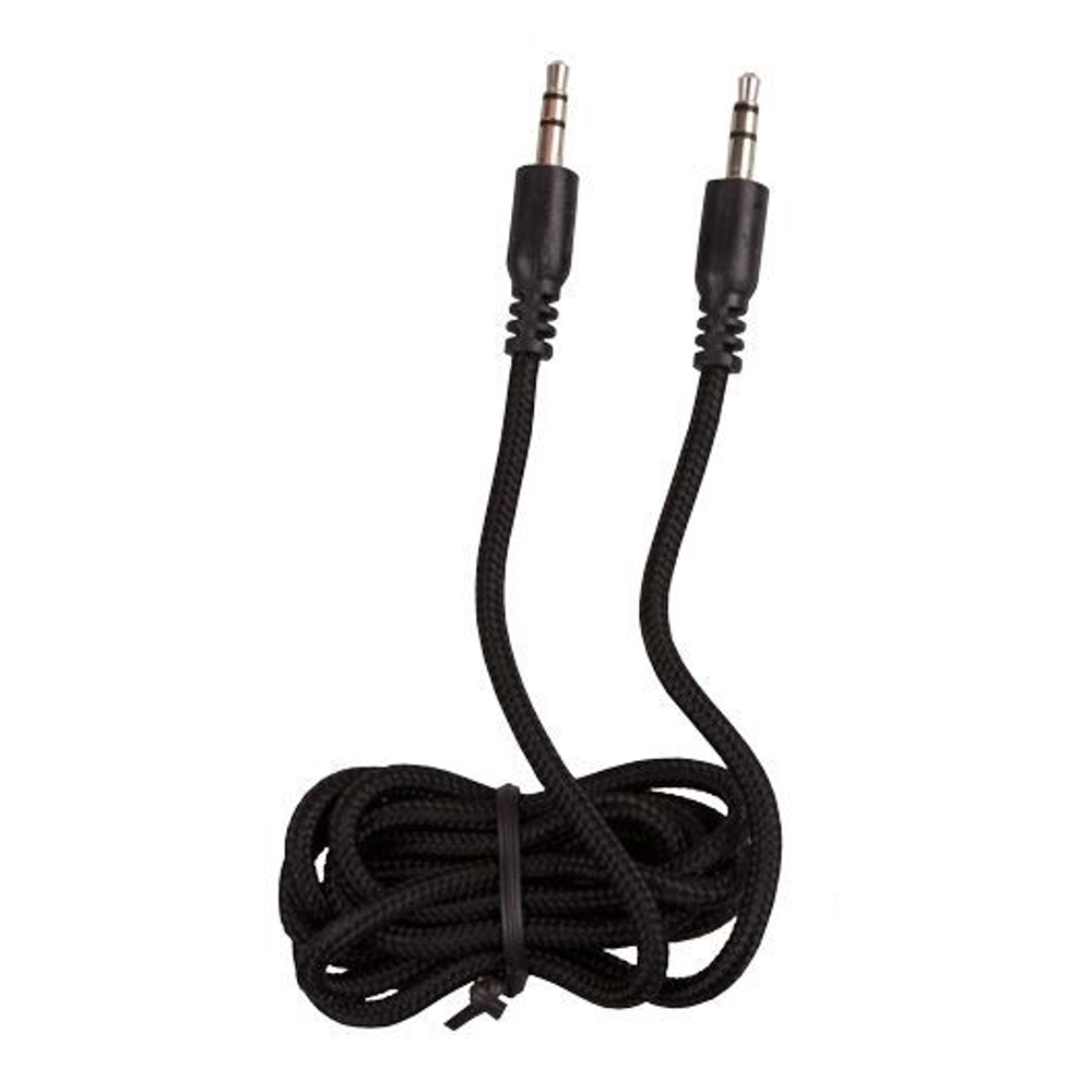 AUX cable 1m 3.5/3.5 Yida в тканевой оплетке black