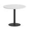 Onix Direct Стол круглый O.SPRG-1 Белый Бриллиант/Металл Антрацит 900*900*750