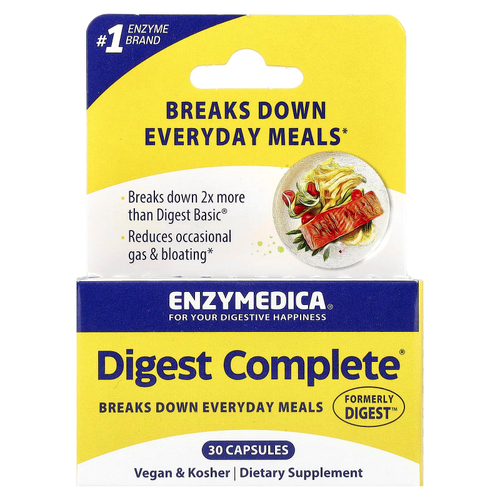 Enzymedica, Digest, комплексная ферментная формула, 30 капсул