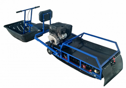 Мотобуксировщик толкач Альбатрос-XL8 с модулем. С фарой, склизы