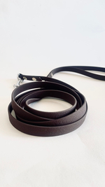 Поводок из Биотана цвет темный кедр, 15 мм , 3 м , теснение под кожу.