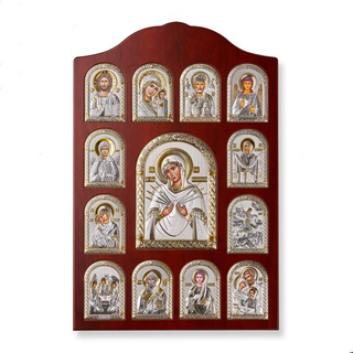 Семистрельная БМ, иконостас, красное дерево 365х550