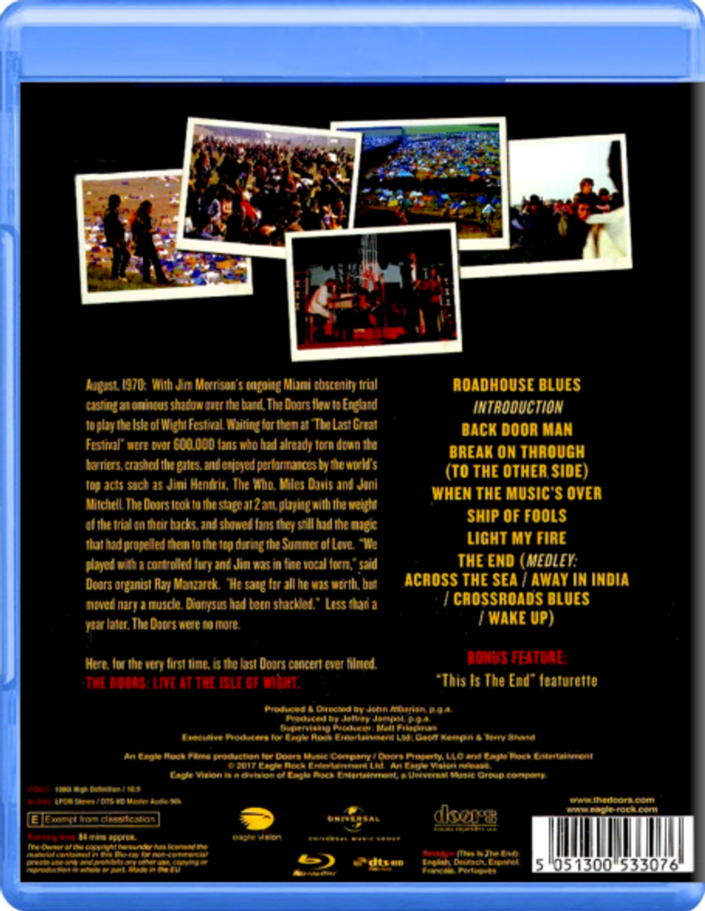 The Doors / Live At The Isle Of Wight Festival 1970 (Blu-ray)