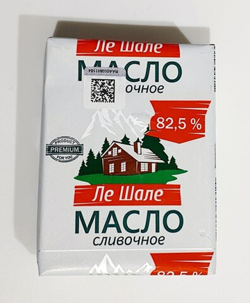 Сливочное масло Ле Шале 82.5%, 180 гр