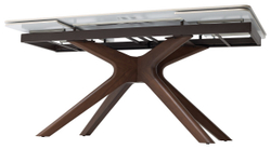 Стол EDER 160 GLOSS COLD JADE SOLID CERAMIC / Орех, ®DISAUR