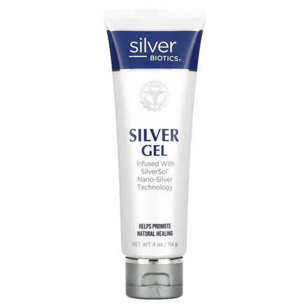 American Biotech Labs, Silver Biotics, Silver gel, гидрогель с добавкой SliverSol с нано-серебром, 4 жидких унции (114 г)