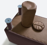 Банкетка с отделениями для тайного хранения и боковым карманом, без ящика, велюр Dream Chocolate (шоколадный)