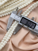 Тесьма плетеная белая