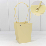 Пакет подарочный 20х17х12см Ваза для цветов "Корзина" (Бежевый)