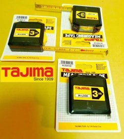 Рулетка TAJIMA In Lock (INL30MY) 3м/13мм, с окошком для внутренних измерений,2-х сторонняя шкала