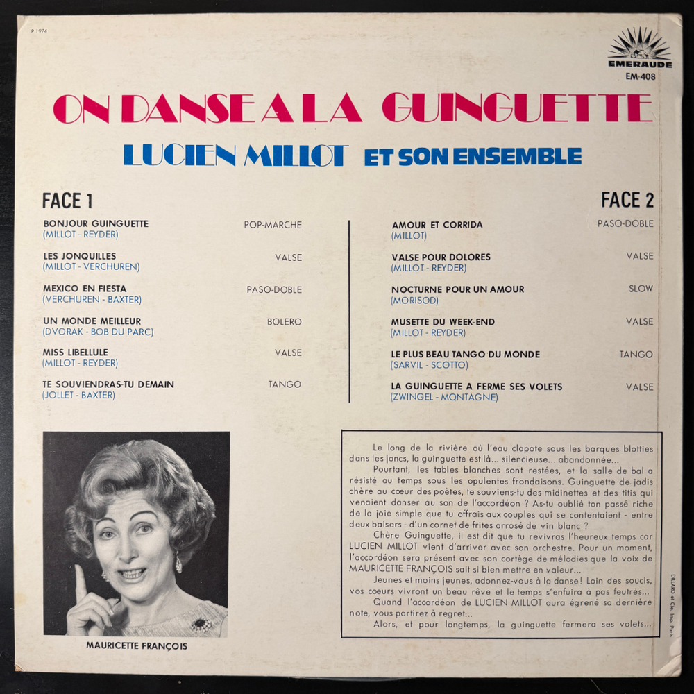 Lucien Millot Et Son Ensemble - On danse a la guinguette (Франция)